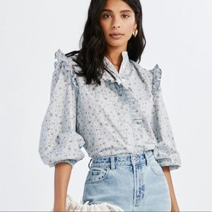 Something Nayy Grey Floral Blouse